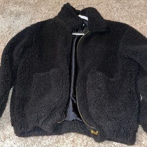 black teddy coat